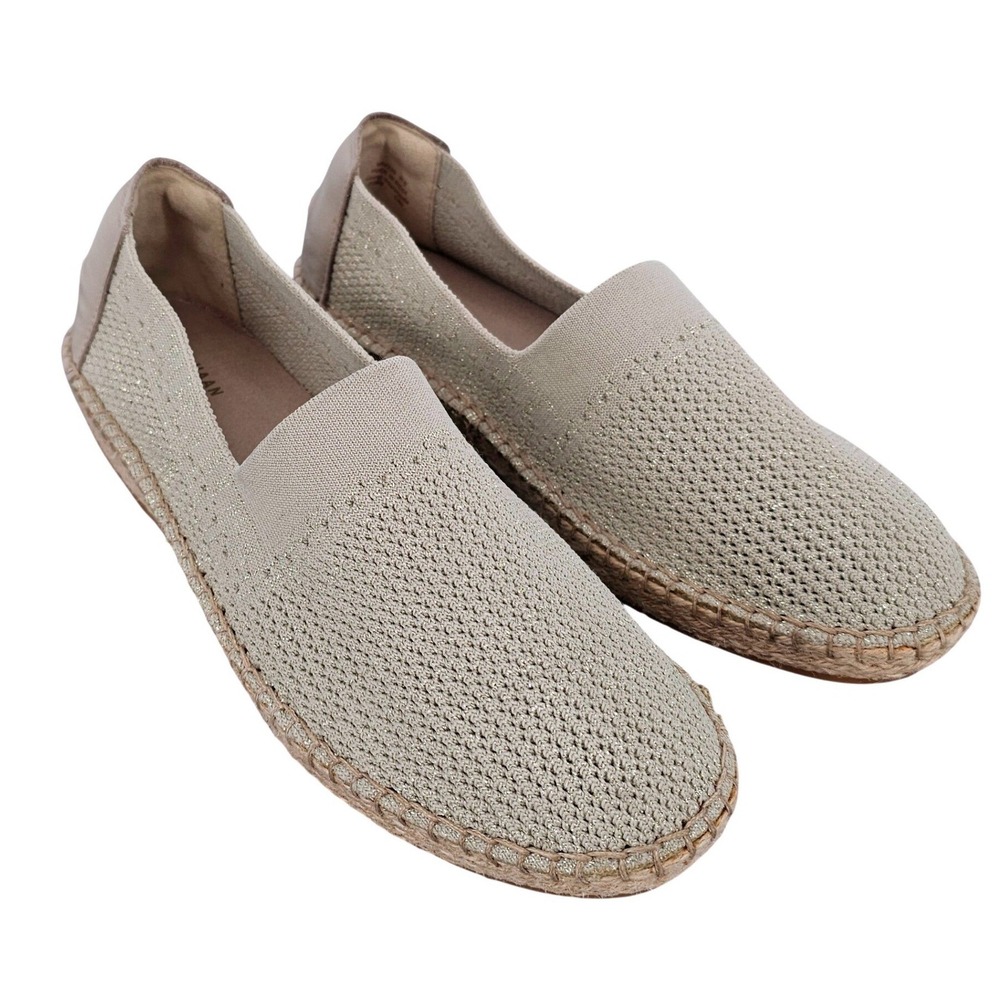 Cole Haan Cloudfeel Knit Espadrille Loafers Beige Sand Womens 11 B W14239